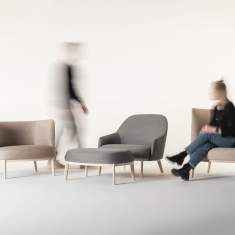 Loungesessel Holz grau Sessel Lounge Offecct Shift Wood