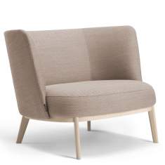 Loungesessel Holz beige Sessel Lounge Offecct Shift Wood Low