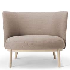 Loungesessel Holz beige Sessel Lounge Offecct Shift Wood Low