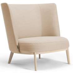 Loungesessel Holz beige Sessel Lounge Offecct Shift Wood High