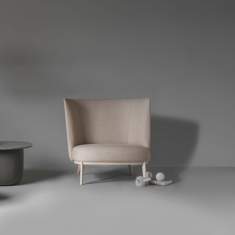 Loungesessel Holz beige Sessel Lounge Offecct Shift Wood High