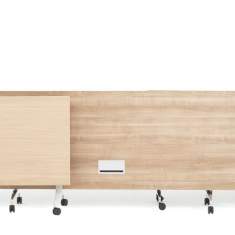 Klapptisch Büro Klapptische Holz Konferenztisch mit Rollen orangebox obvio