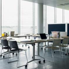 Klapptisch Büro Klapptische Holz Konferenztisch mit Rollen orangebox obvio