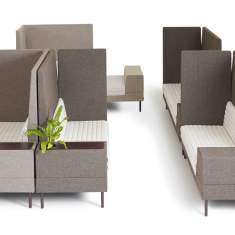 Loungemöbel exklusiv grau Stoff Büro Lounge, offecct, Smallroom Plus