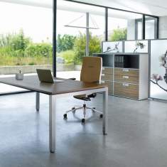 Schreibtisch modern, Holzplatte, elektrifizierbar | Büro Schreibtische | Büromöbel, SITAG, Tischsystem SITAG MCS