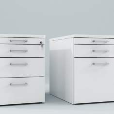 Container weiss Leuwico, desk add Caddy