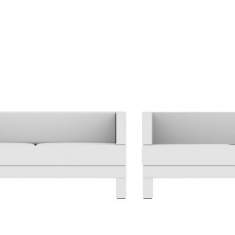 Sitzbank weiß Lounge Sofa weiß Design Lounge Möbel Set, Leuwico, iPOINT