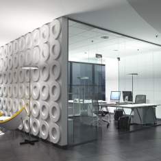 Büro Stehleuchten Edelstahl Design Büroleuchte rund, Belux, KOI-S Stehleuchte
