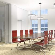 Büro Deckenleuchten weiß Pendelleuchte  LED Büroleuchte, Belux, KOI-Q Pendelleuchte