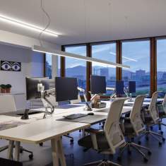 LED Hängelampe Bürobeleuchtung modern LED Büroleuchte, Belux, INLINE NEO