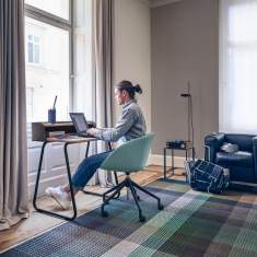 Konferenzstuhl grün Drehstuhl kompakter Clubsessel wohnlich Drehstühle Sedus, on spot cosy
