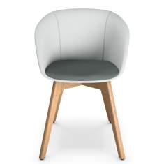 Besucherstuhl Holz Besucherstühle kompakter Clubsessel wohnlich Konferenzstuhl grau Sedus, on spot cosy