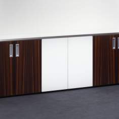 Aktenschrank Sideboard Büroschrank Holz weiss, Hund, Qbix Space
