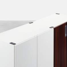 Aktenschrank Sideboard Büroschrank Holz weiss, Hund, Qbix Space