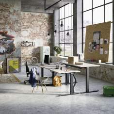 Höhenverstellbarer Schreibtisch Büro Schreibtische Holz Palmberg CREW
Doppelarbeitsplatz