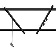 Lichtsysteme schwarz Stromschienenprofil Aluminium XAL Flextrack Move it 25S