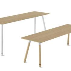 Konferenztisch Holz Konferenztische Team-Tisch weiss Team-Tische Büro Coalesse Potrero415 Light