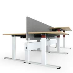 höhenverstellbarer Team-Tisch Büro Team-Tische Holz Schreibtisch Team Schreibtische Steelcase Migration SE
Kabelkanal
rechteckige Tischplatte
