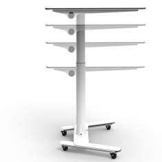 Multifunktionstisch Whiteboard Rednerpult Identi All-in-One Sitz-Stehtisch dinamica solo