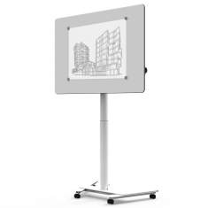 Multifunktionstisch Whiteboard Rednerpult Identi All-in-One Sitz-Stehtisch dinamica solo
