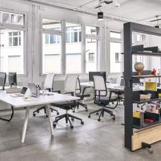 Design Rollregal Regal mit Rollen Büro Magnettafel, vitra, Dancing Wall