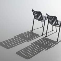 Besucherstuhl Aluminium Besucherstühle Konferenzstühle, vitra Klassiker Landi-Stuhl