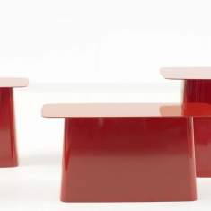 Designer Beistelltisch Set Beistelltische Set  rot, vitra, Metal Side Table
