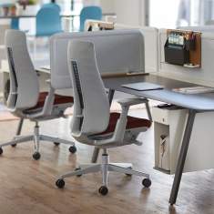 Haworth Bürostuhl ergonomischer Bürodrehstuhl grau exklusiv, HAWORTH, Fern