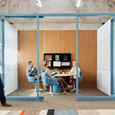 Haworth Bürostuhl Lounge Sessel blau Bürosessel Design, HAWORTH, Poppy