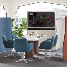 Haworth Bürostuhl Lounge Sessel blau Bürosessel Design, HAWORTH, Poppy