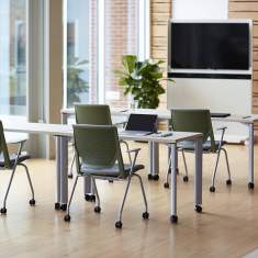 Besucherstuhl Besucherstüle mit Rollen fahrbar Konferenzstühle Netzgewebe HAWORTH, Comforto 62