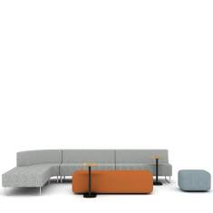 Loungesofa | Modulare Sitzelemente | Sitzinseln | Polsterhocker, HAWORTH, Riverbend & Pebble