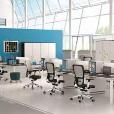 Team-Tisch Büro Büromöbel Schreibtische Holz modern HAWORTH, Epure Tischsystem