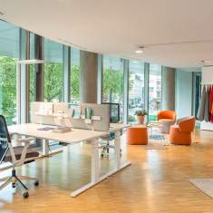 Weißer Schreibtisch Büro Sitz-Stehtisch Schreibtische Design Schreibtisch für 2, HAWORTH, YourPlace
Doppelarbeitsplatz