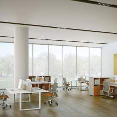 Schreibtisch weiß, Design Bürotisch | Büro Schreibtische | HAWORTH, T_up Bürotisch