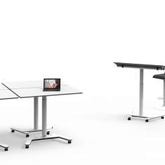 Multifunktionstisch Whiteboard Rednerpult Identi All-in-One Sitz-Stehtisch dinamica solo
höhenverstellbar