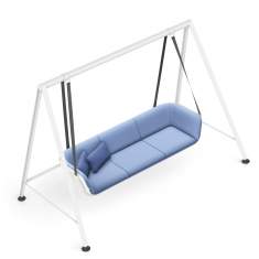 Schaukel Sofa mit Schaukelgestell Lounge blau Interstuhl HUBis3