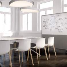 Stand Whiteboard Büro Whiteboards Magnettafel o+c system - adeco, Acoustic Space Whiteboard