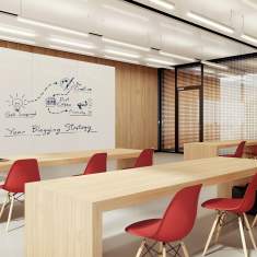 Wand Whiteboard Büro Whiteboards Magnettafel, o+c system - adeco, Whiteboard Wall