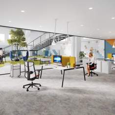 König + Neurath JET.III Drehstuhl als Arbeitsplatzlösung in einer modernen Open-Space-Umgebung
