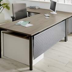Schreibtisch Büromöbel, große Schreibtische Holz, Eckschreibtisch Büro, fm Büromöbel, all in one - fm 11/13