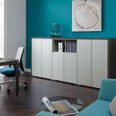 Sideboard, Design, mit Türen,  Büroschrank, fm Büromöbel, Clear Sideboards