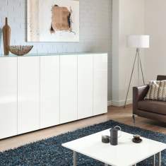 Sideboard, Büro, Lack weiss, fm Büromöbel, Clear Sideboards