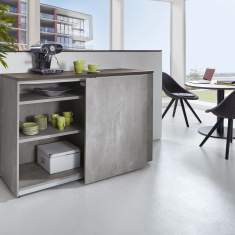 Design-Sideboard, Büro, Schiebetüren, fm Büromöbel, Clear Sideboards