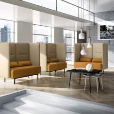 Sofa Lounge orange Loungesofa, fm Büromöbel, Dialog