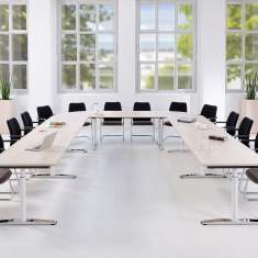 Konferenztisch weiss, fm Büromöbel, Konferenztische rechteckige Tischplatte