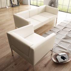 Sofa beige Lounge Loungesofa, fm Büromöbel, Spica