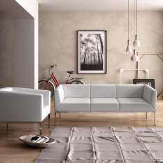 Sofa grau Lounge Loungesofa, fm Büromöbel, Spica