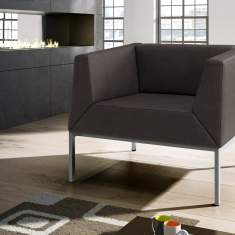 Clubsessel schwarz Loungesessel Sessel Lounge Loungemöbel, fm Büromöbel, Spica