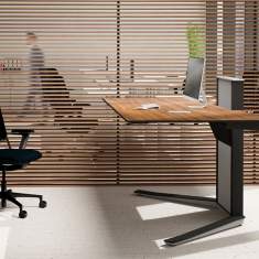 Höhenverstellbarer Schreibtisch Büro Schreibtische höhenverstellbar Arbeitsplatz Sitz-Steh Tisch Holz Leuwico HighONE
rechteckige Tischpolatte